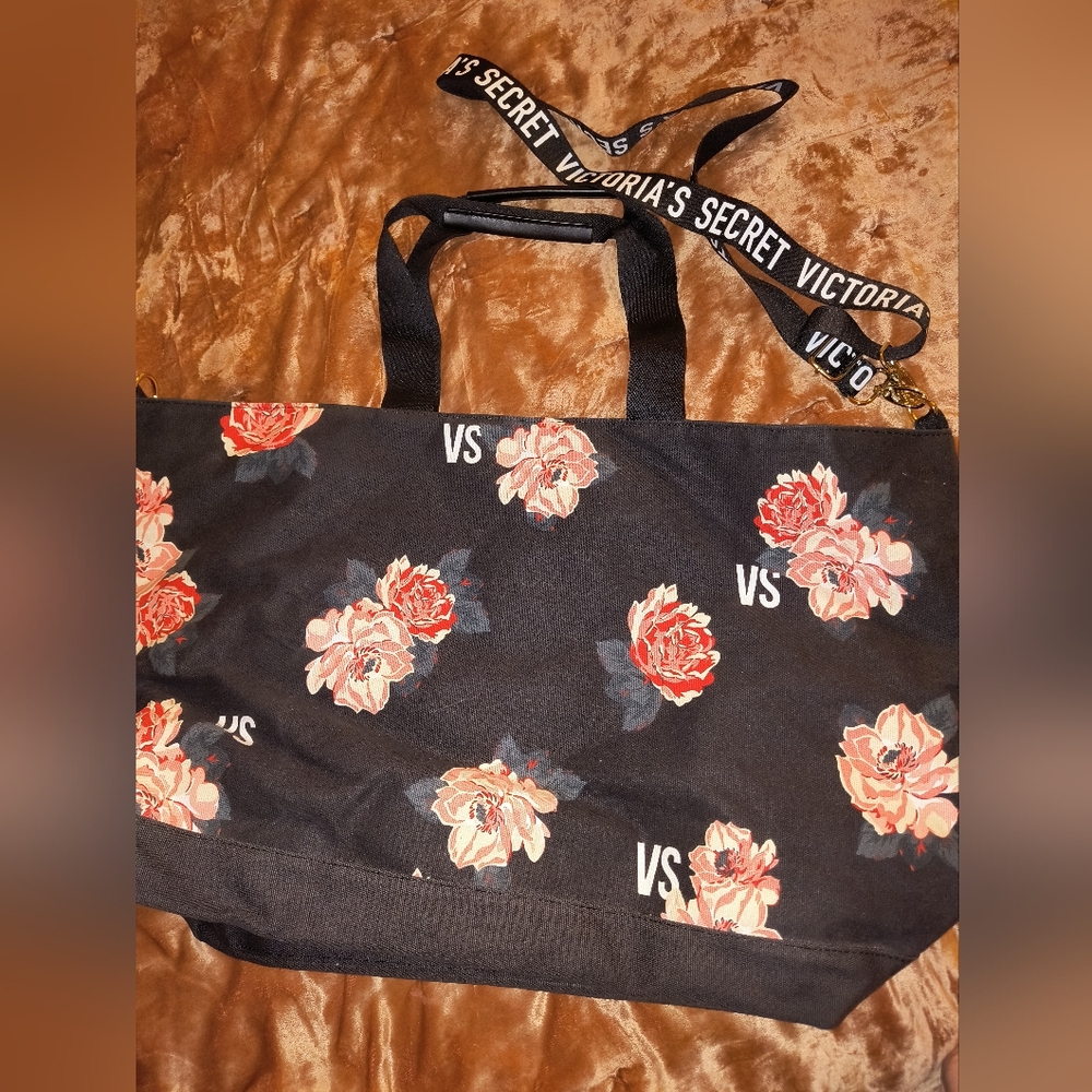 Victoria's Secret floral tote bag EUC